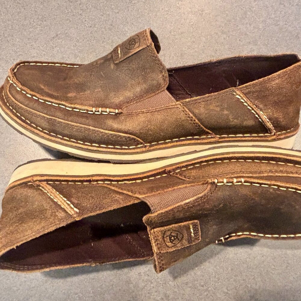 Ariat Men's Bomber Cruiser Slip-On Leather Brown Casual Shoes 12EE 10019871....s